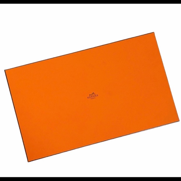 3 pc Hermes Shoes Box Gift empty Ribbon Scarf Storage Replacement Sneakers - Picture 7 of 9